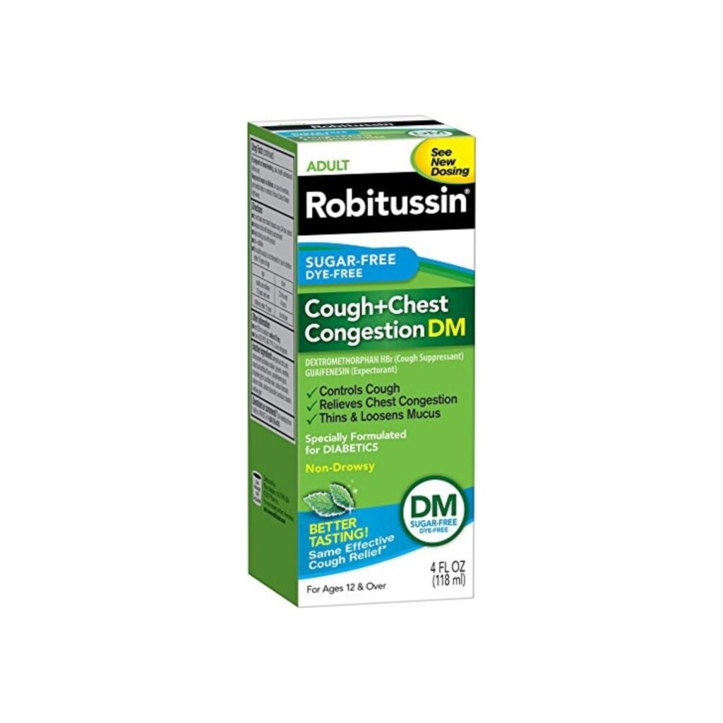 Robitussin Adult Cough Chest Congestion Dm Liquid Sugar Free 4 Oz Valpacks 7013